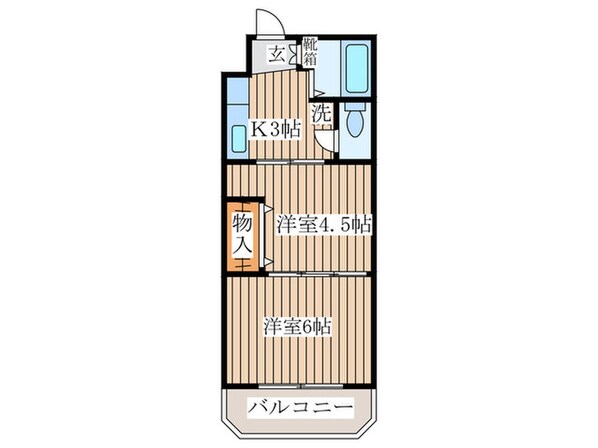 イーグルハイツ錦町（東棟）の物件間取画像